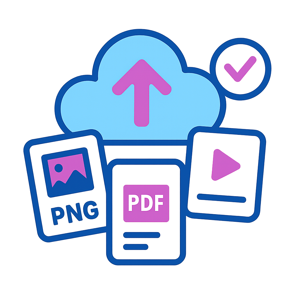 Content upload and approval workflow interface for exhibitor materials